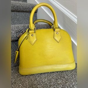 Louis Vuitton Alma Epi Leather Pistache BB Handbag